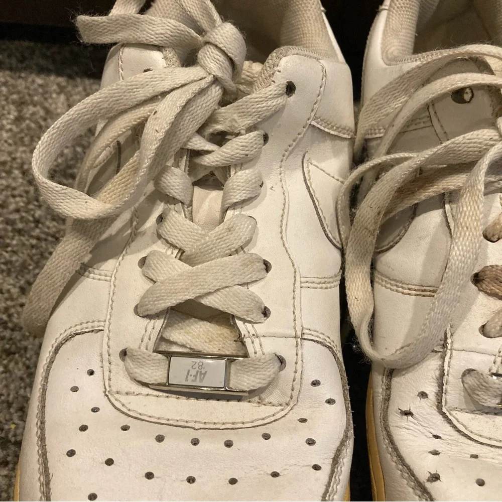 VTG Nike Air Force 1 Low GS White  - 314192-113 Kid Size 7Y; Women 8.5; 2006